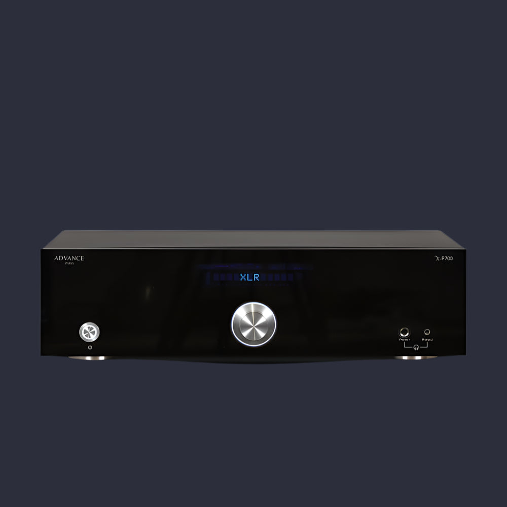 The Advance Paris X-P700 Preamplifier is a flagship audio component, a new standard in audio reproduction. Front Image