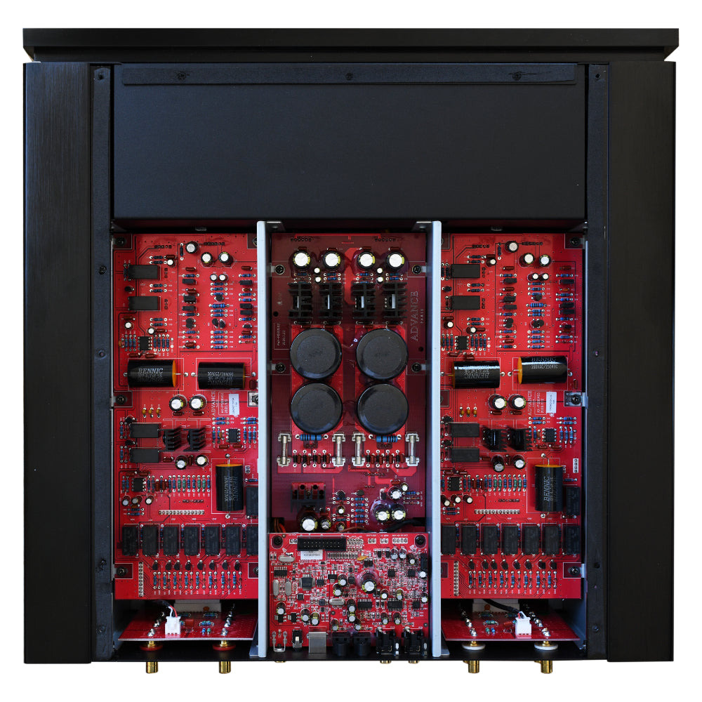 The Advance Paris X-P1200 Preamplifier is a testament to the unwavering commitment to delivering uncompromised audio quality and precision. Inside image