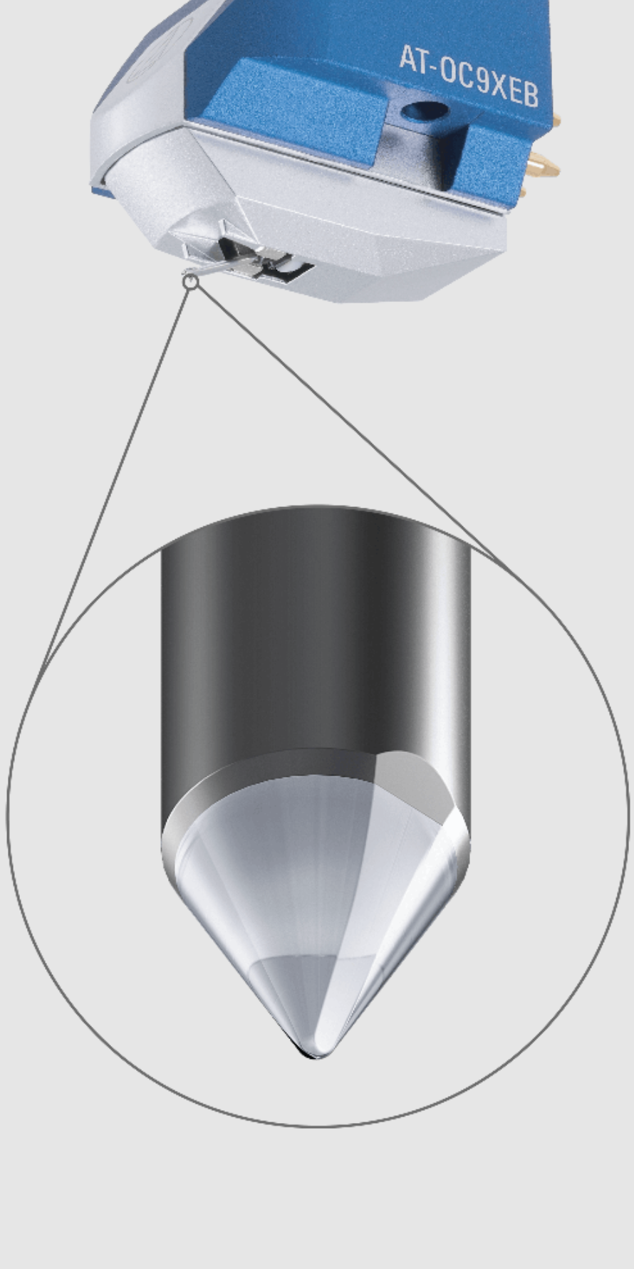 Audio-Technica Cartridges Audio Technica AT-OC9XEB Moving Coil Phono Cartridge, up close