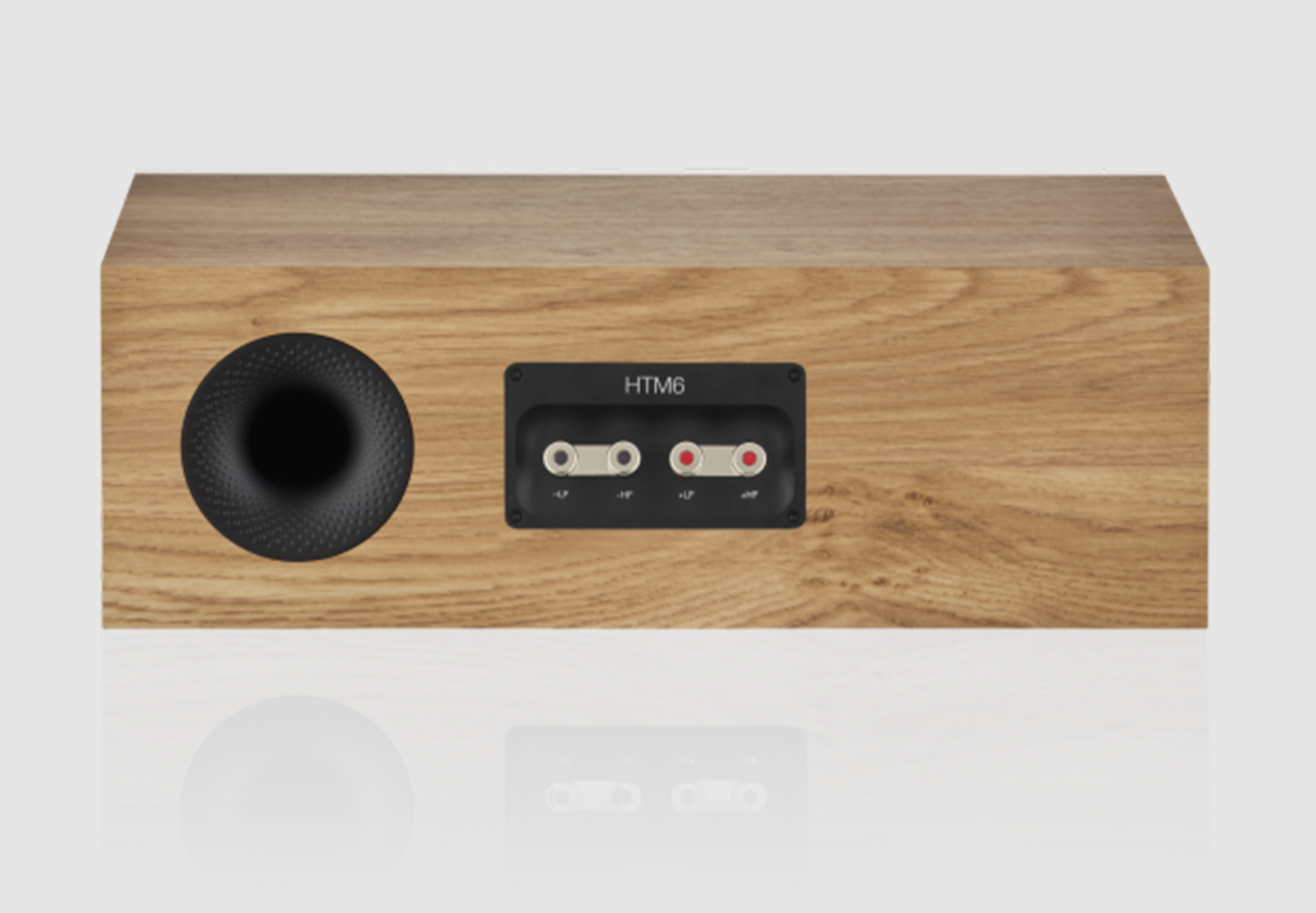 B&W HTM6 S3 Centre Channel Speaker in Oak/White. Back image
