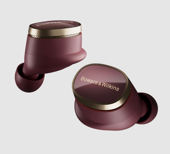B&W Pi8 Wireless Earbuds in Dark Burgundy
