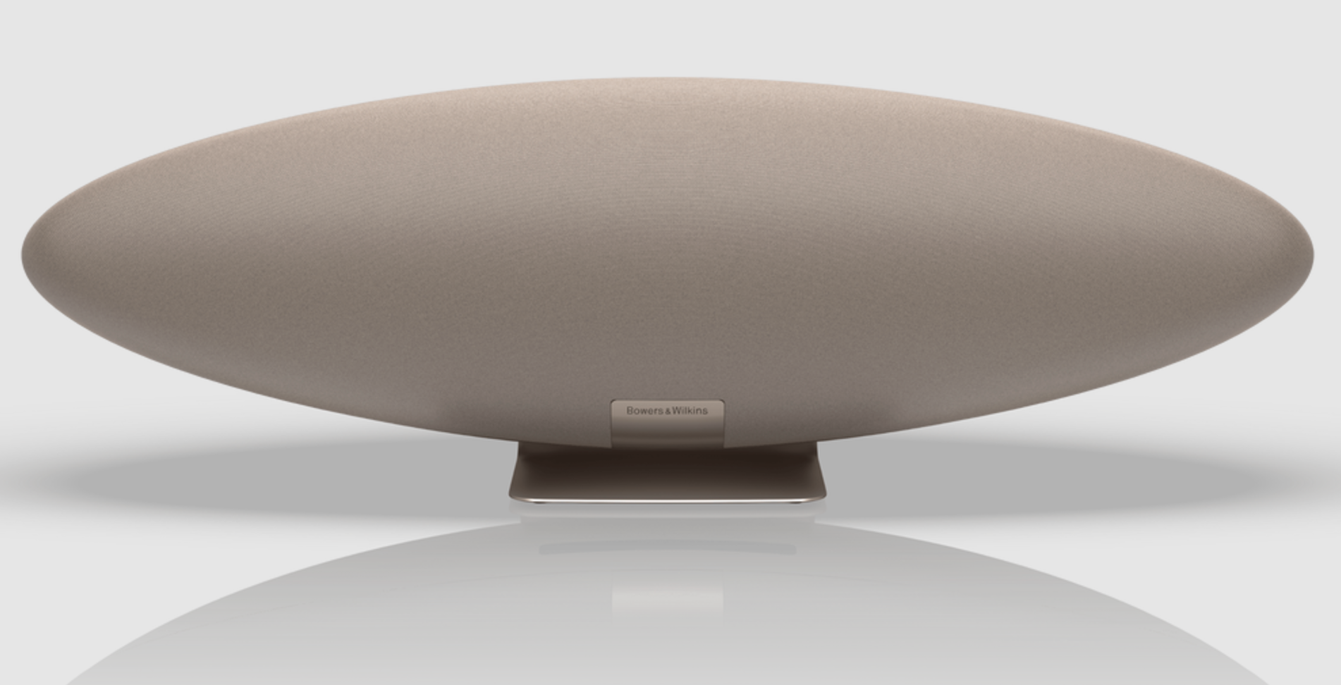 Bowers & Wilkins Zeppelin Pro Edition Wireless Speaker, in solar gold. Front of unit