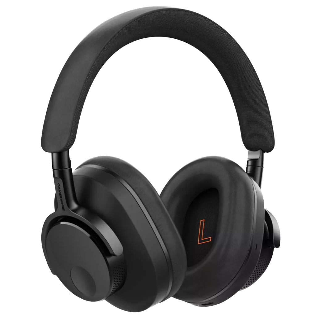 Cambridge Audio Melomania P100 SE Over Ear Headphones in Black, angled