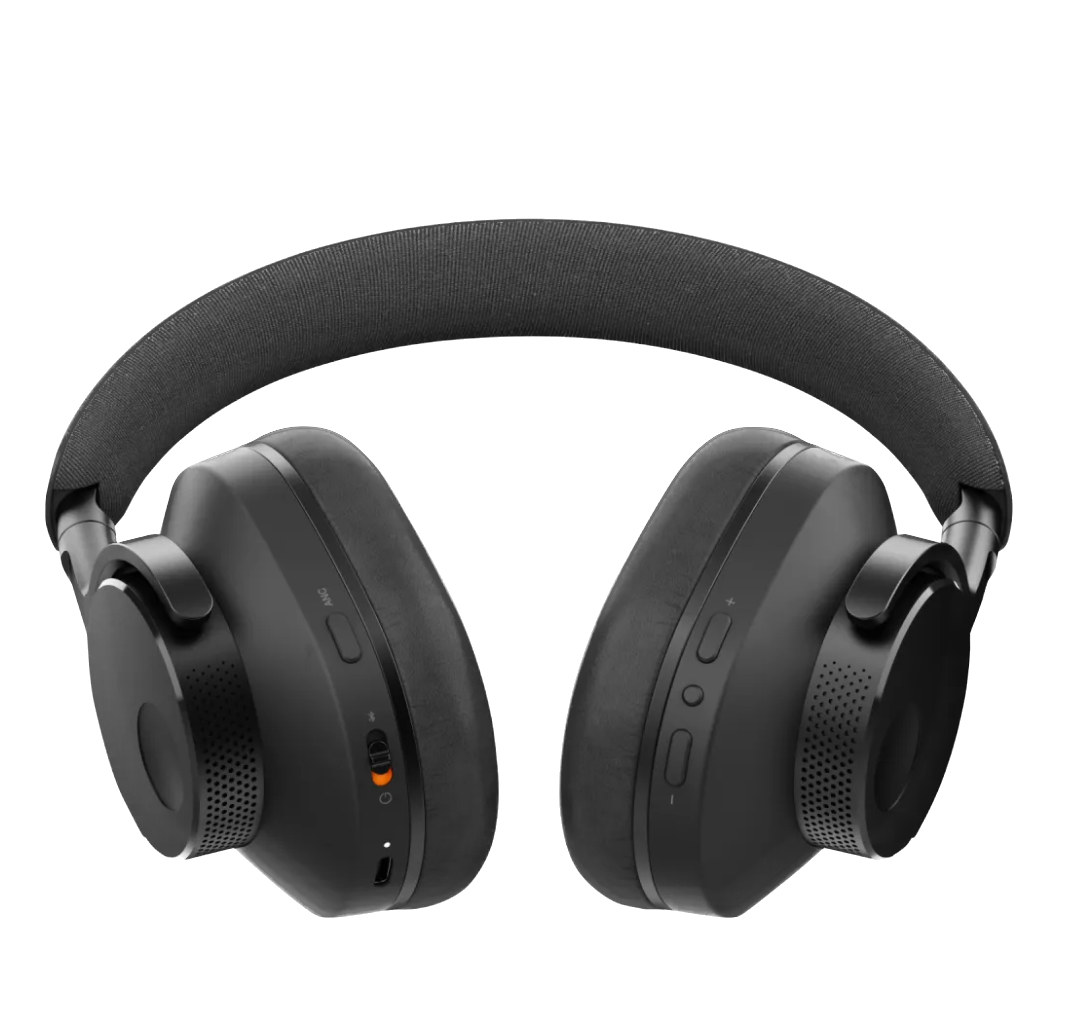 Cambridge Audio Melomania P100 SE Over Ear Headphones in Black, controls shown