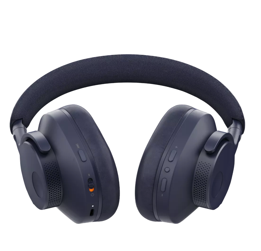 Cambridge Audio Melomania P100 SE Over Ear Headphones in Blue, controls shown