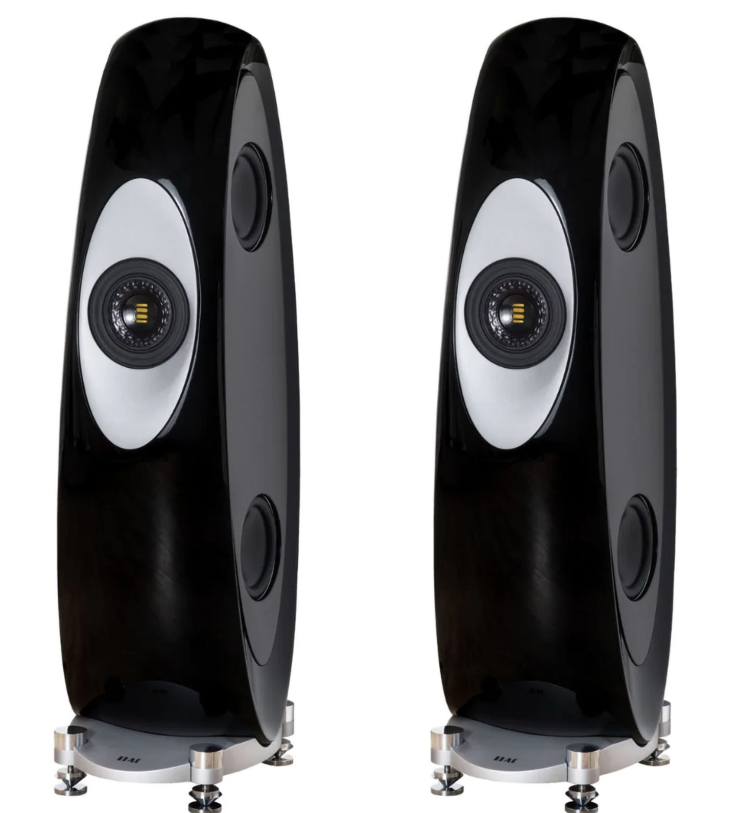 ELAC Concentro M Floorstanding Speakers in black.  Image of pair