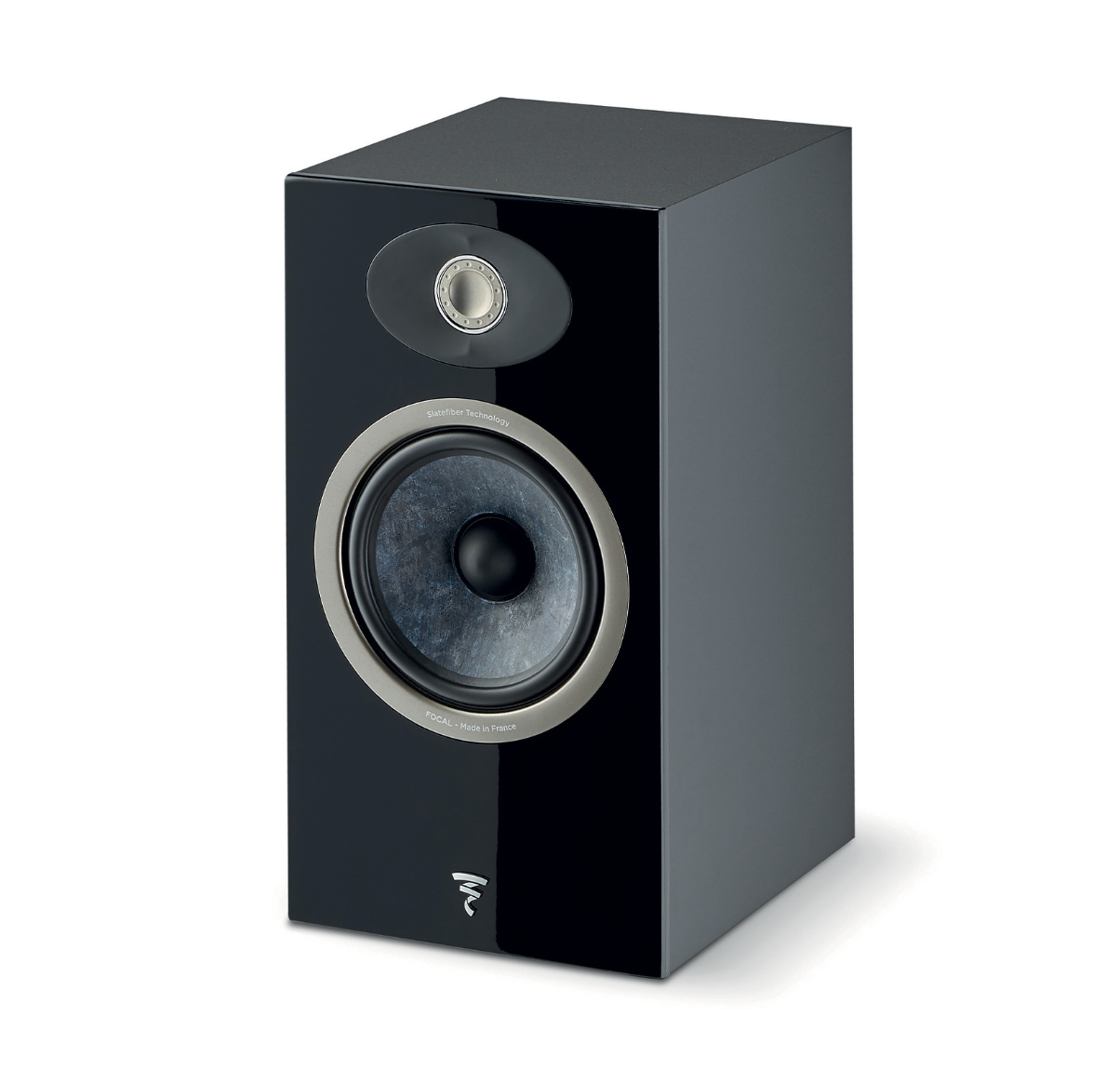 Focal Theva N°1 2-way Bookshelf Speakers in Black. Individual speaker without grille