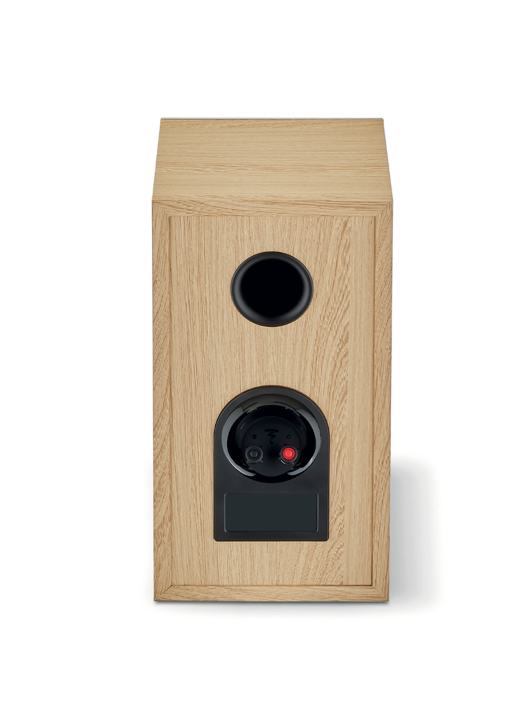 Focal Theva N°1 2-way Bookshelf Speakers in lightwood. Individual speaker, back image