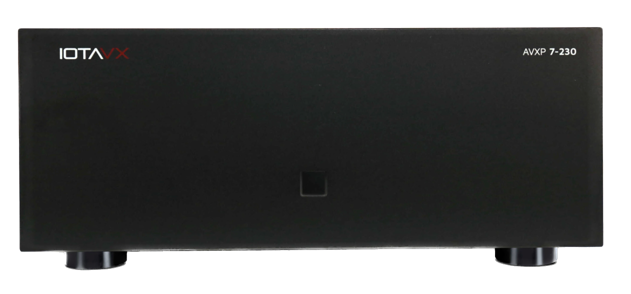 IOTA VX AVXP 7-230 7-Channel Power Amplifier, front of unit