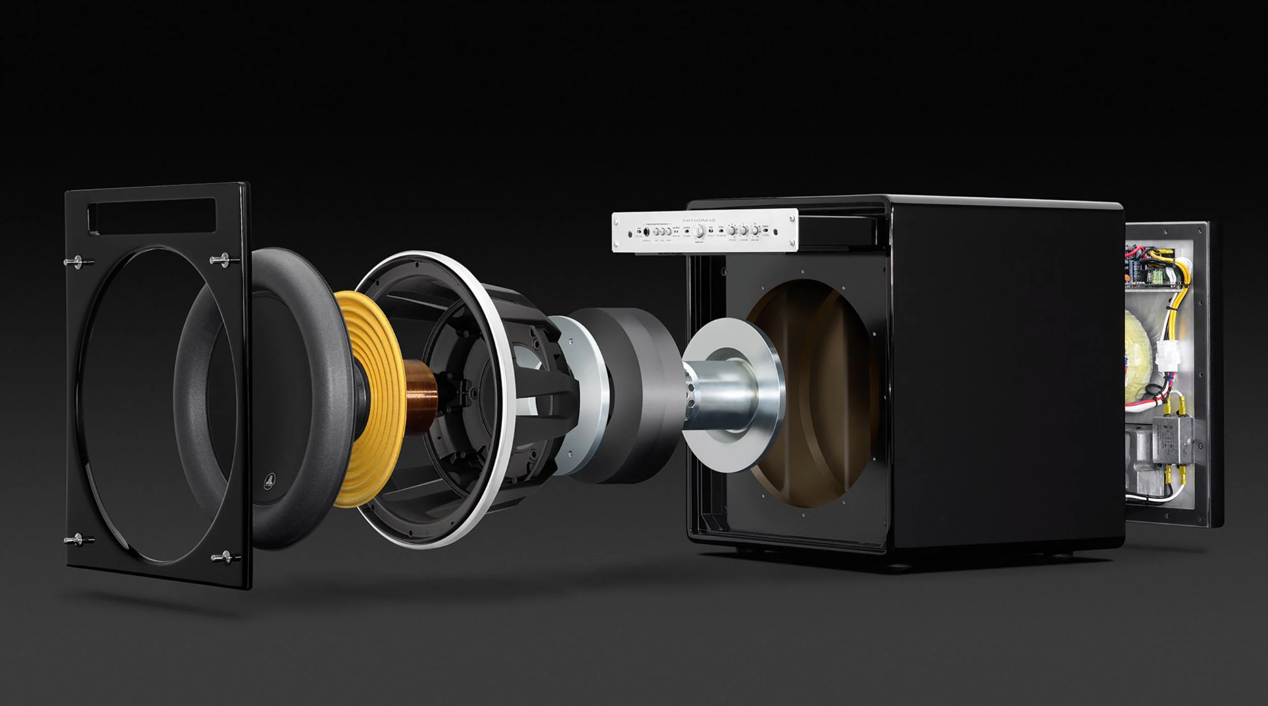 JL Audio Fathom f113v2 13.5" Subwoofer, image shows components