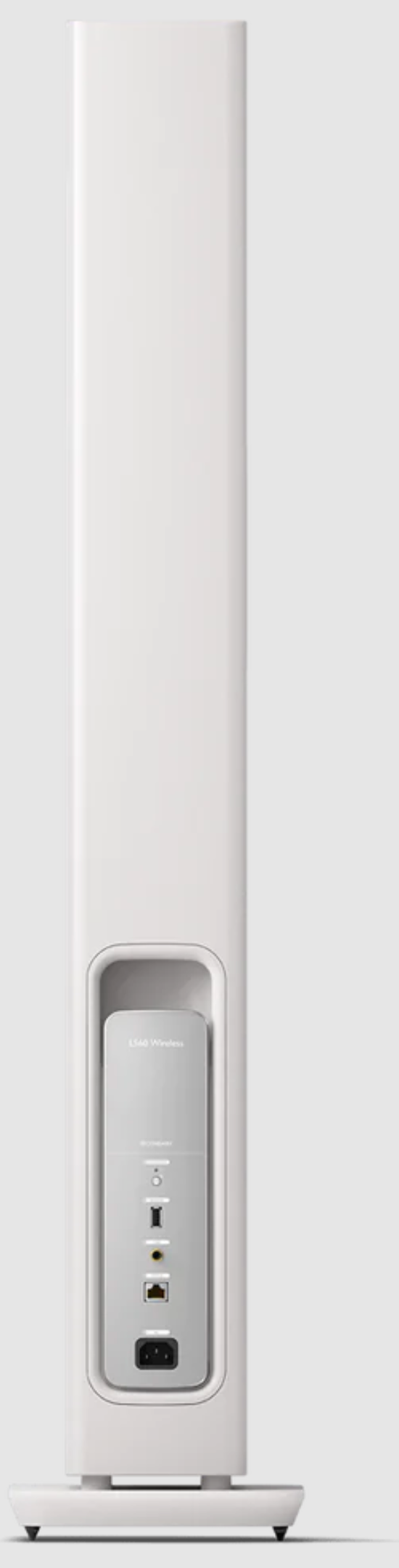 KEF LS60 Wireless Floorstanding Speakers Speakers in Mineral White. Back