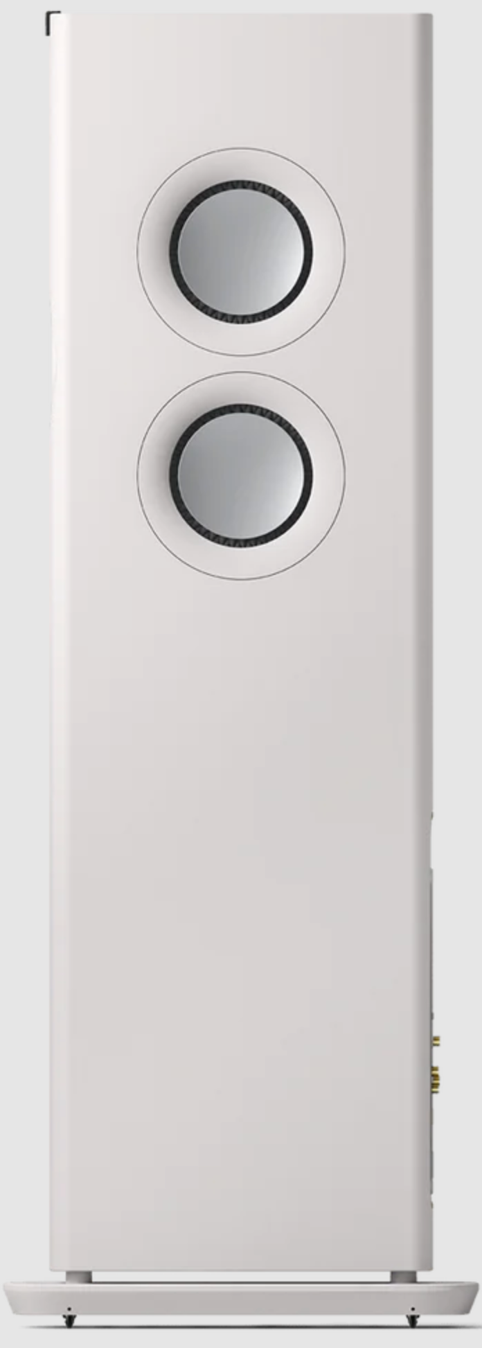 KEF LS60 Wireless Floorstanding Speakers Speakers in Mineral White. Side