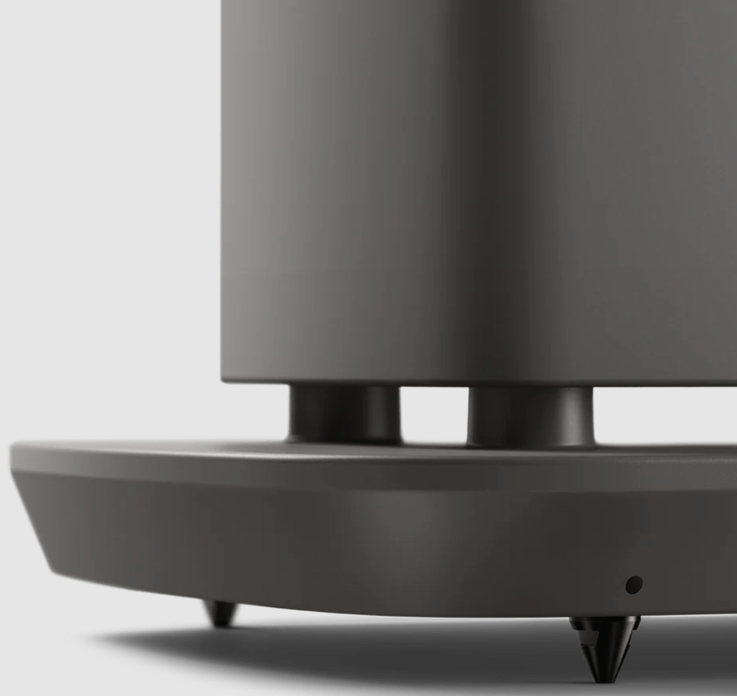 KEF LS60 Wireless Floorstanding Speakers Speakers in Titanium Gray. Individual speaker base image