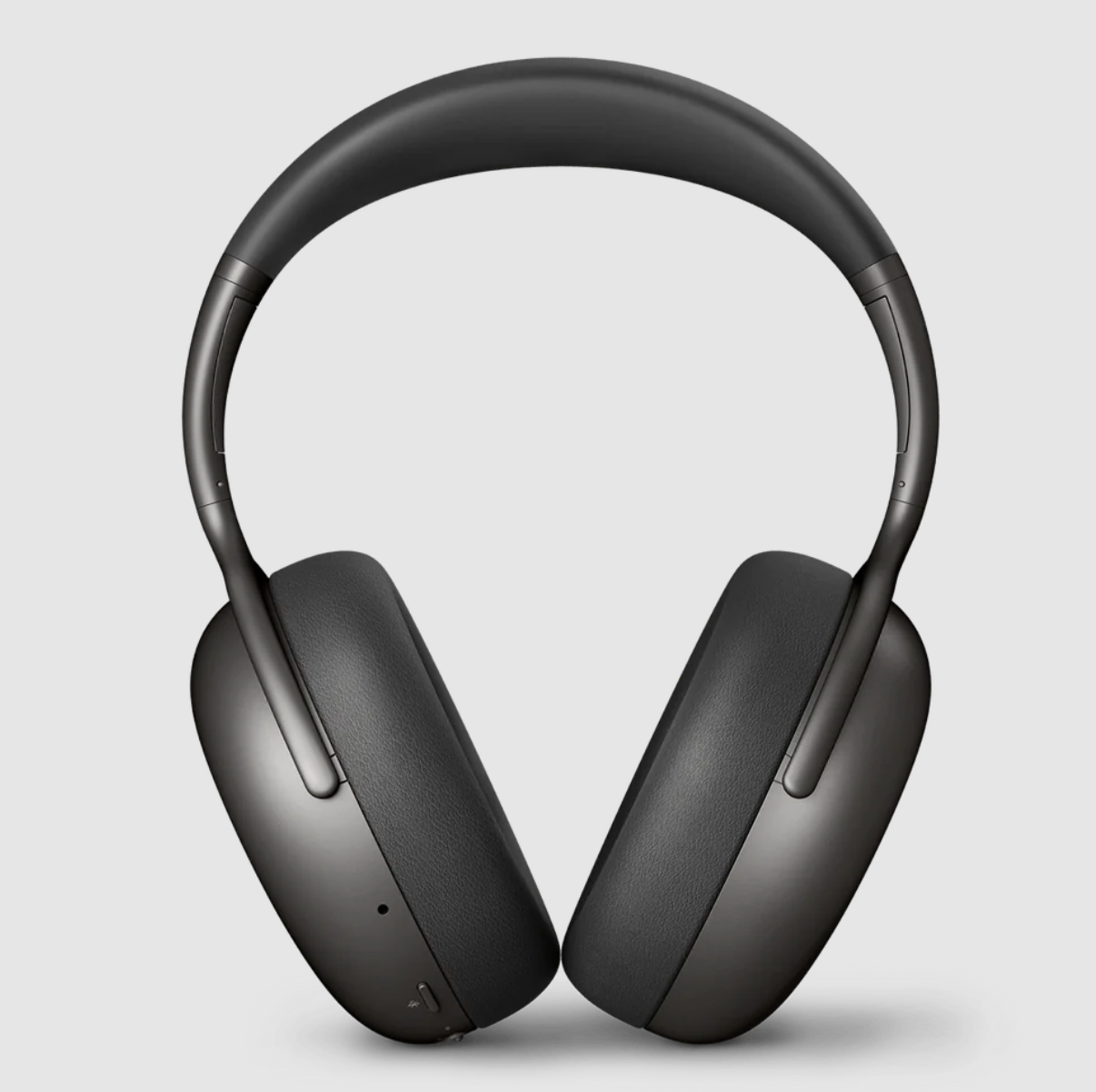 KEF Mu7 Noise Cancelling Wireless Headphones in Charcoal Grey, Front