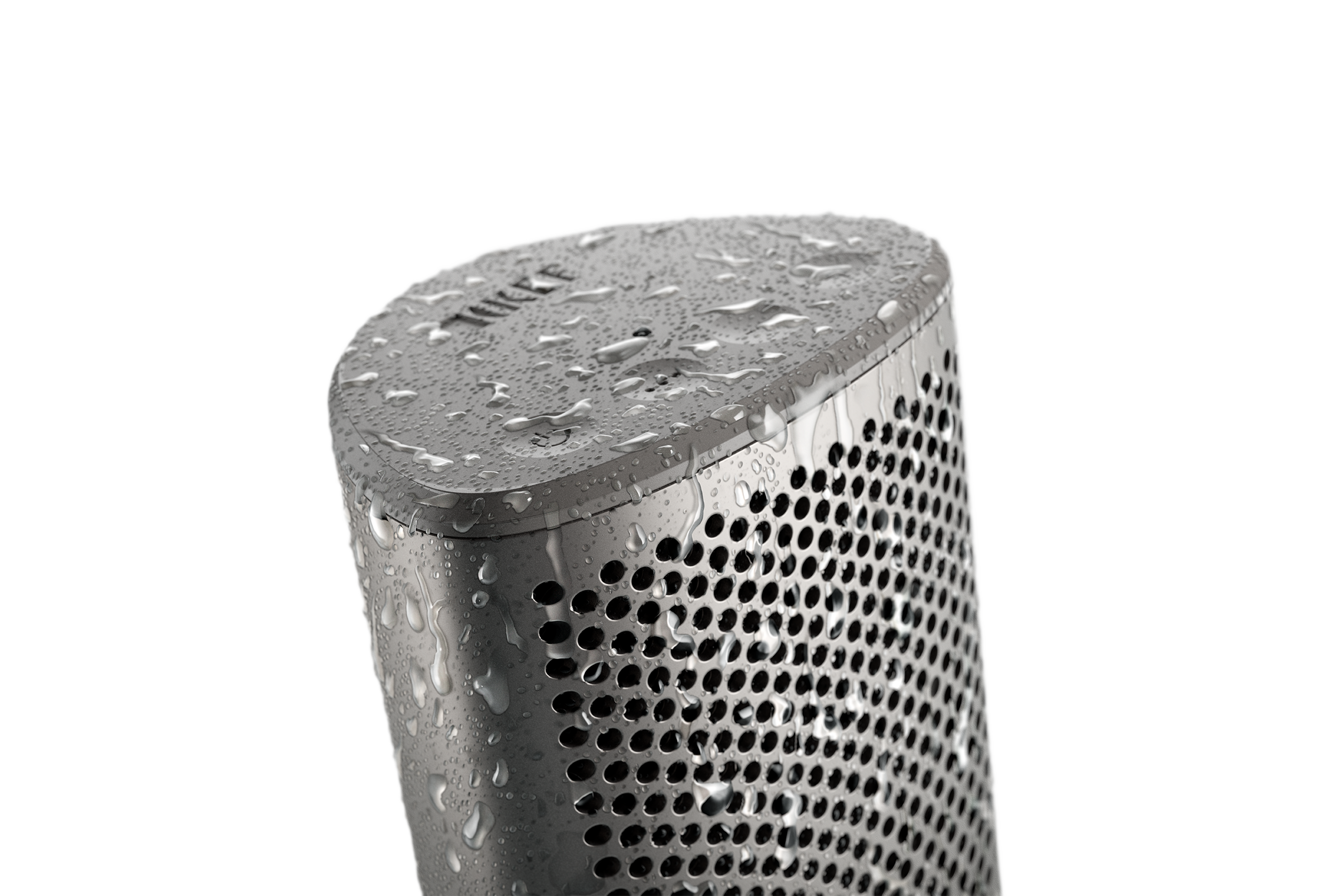 KEF Muo Portable Bluetooth Speaker in Silver Dusk, waterproof image