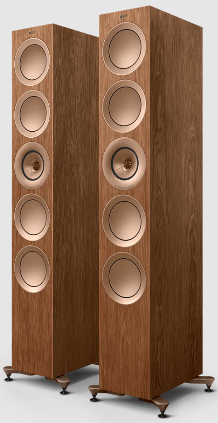 KEF R11 Meta Floorstanding Speakers in Walnut