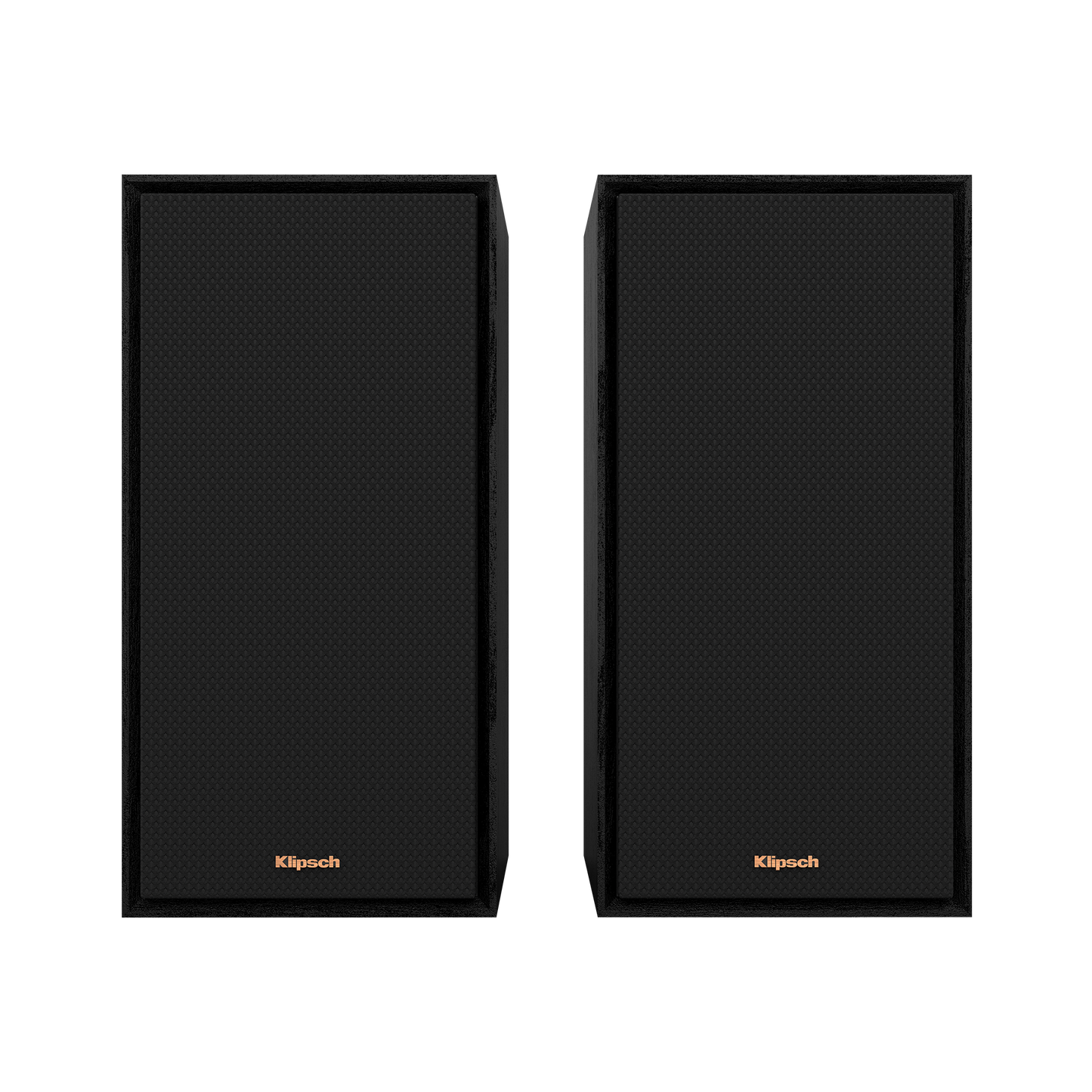 Klipsch R-50PM Powered Speakers with 5.25" Woofers. Black with grille, front
