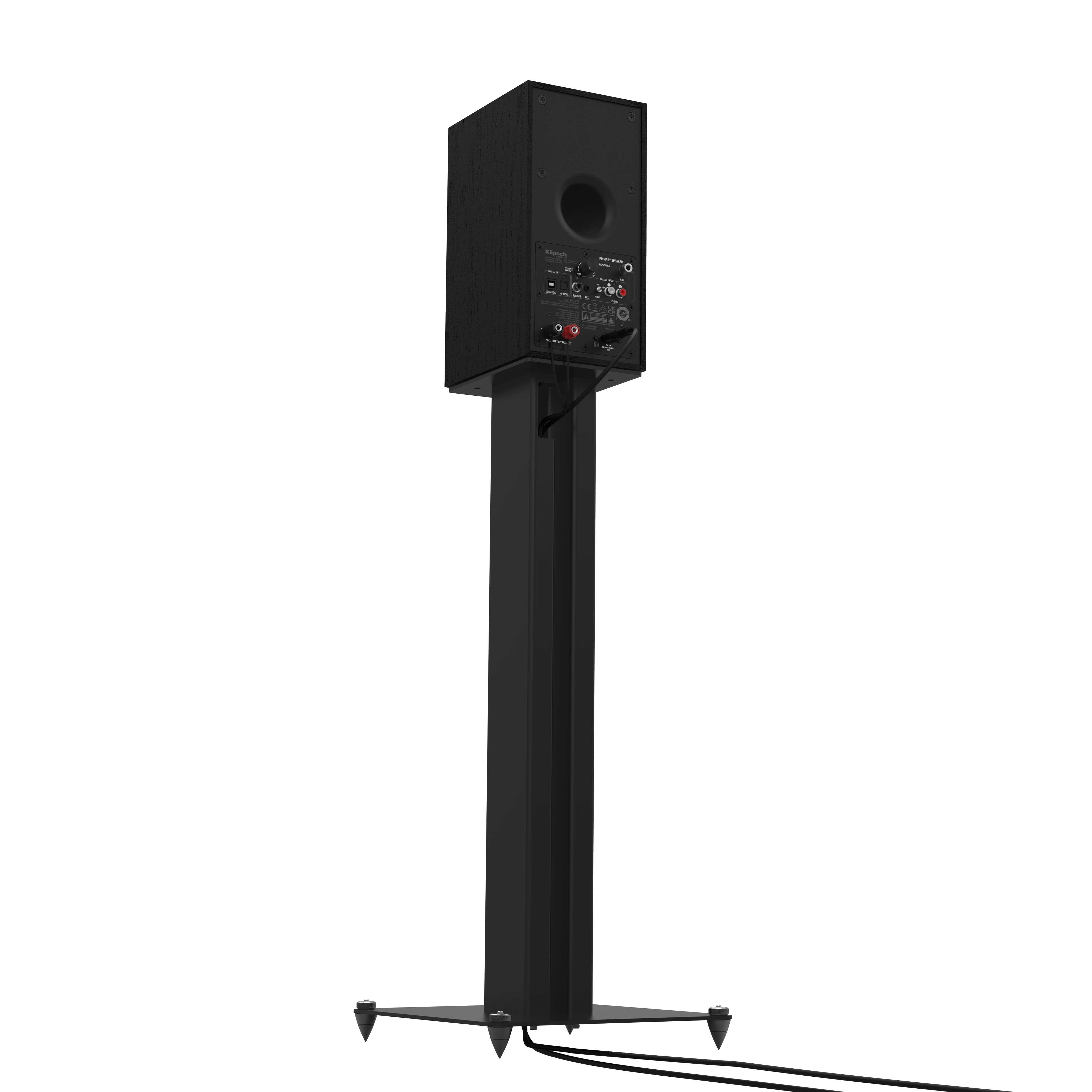 Klipsch KS28 inch speaker stands; Compatible with The Nines, The Sevens & RP-600M II. Cord management image