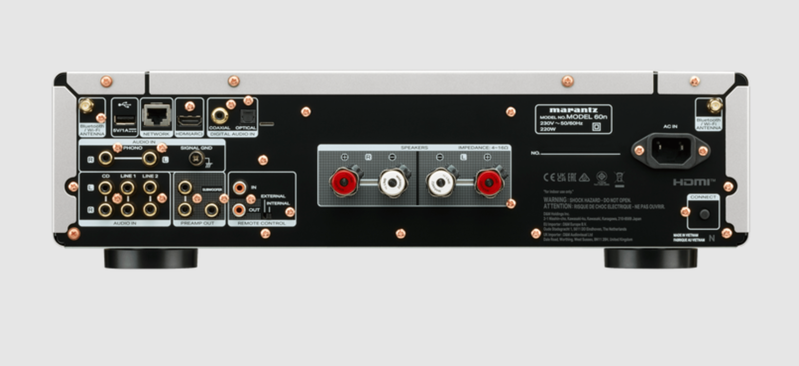 Marantz Model 60n Integrated Amplifier in Silver/Gold, back