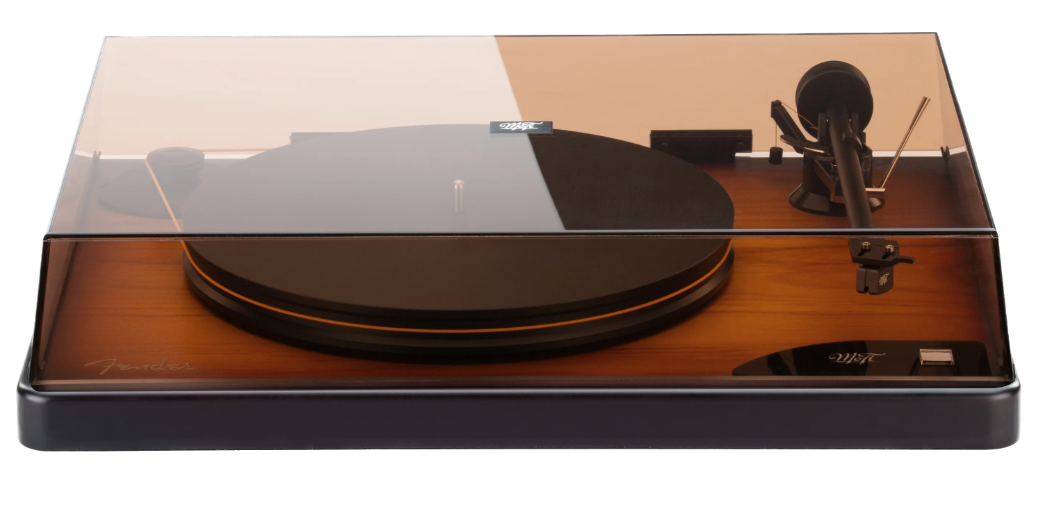 MoFi Electronics American Vintage Turntable, front with dustcover