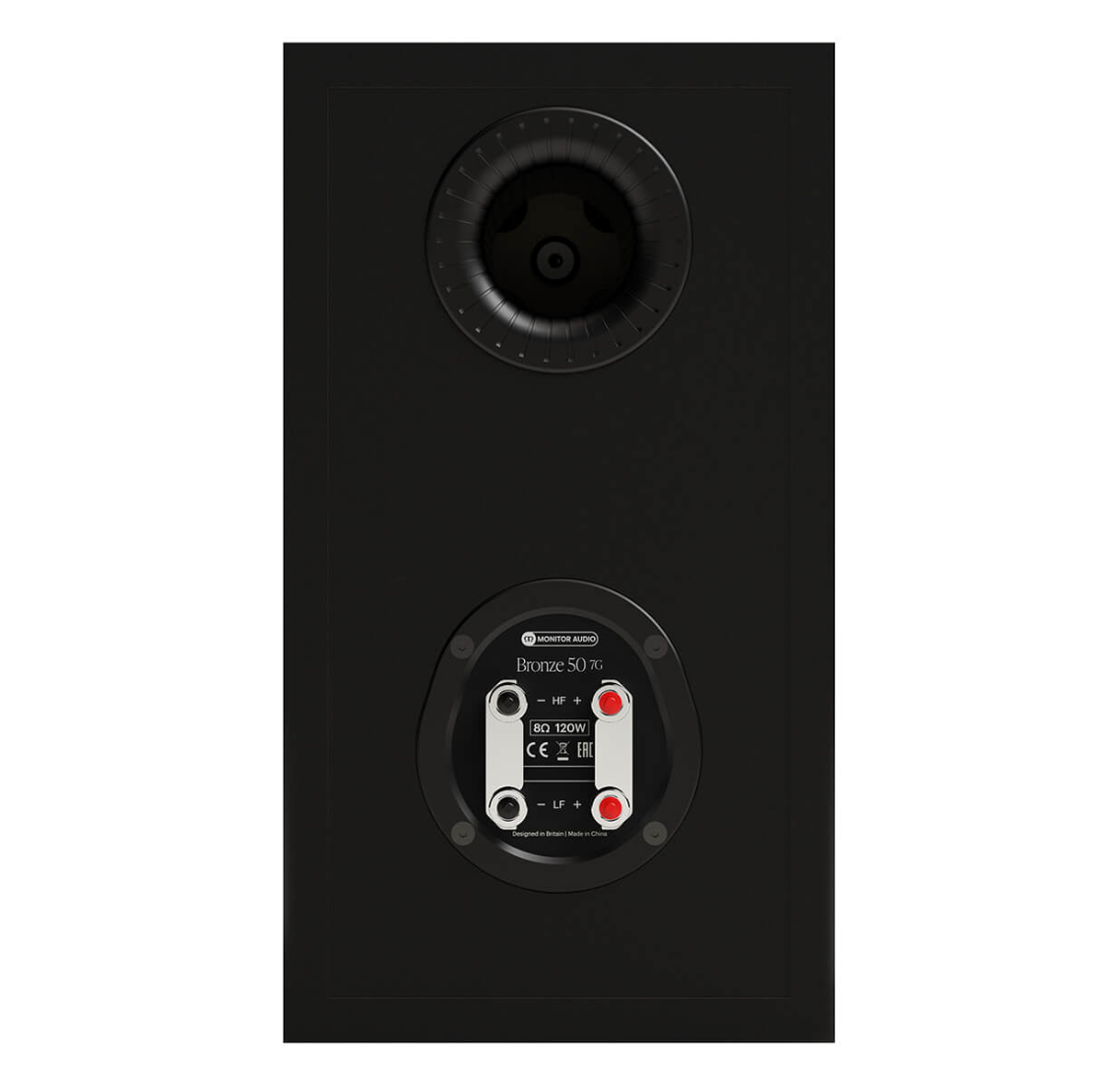 Monitor Audio Bronze 50 7G Bookshelf Speaker in Black, back