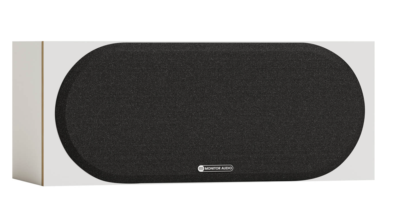 Monitor Audio Bronze Centre 7G Centre Speaker in white, with grille