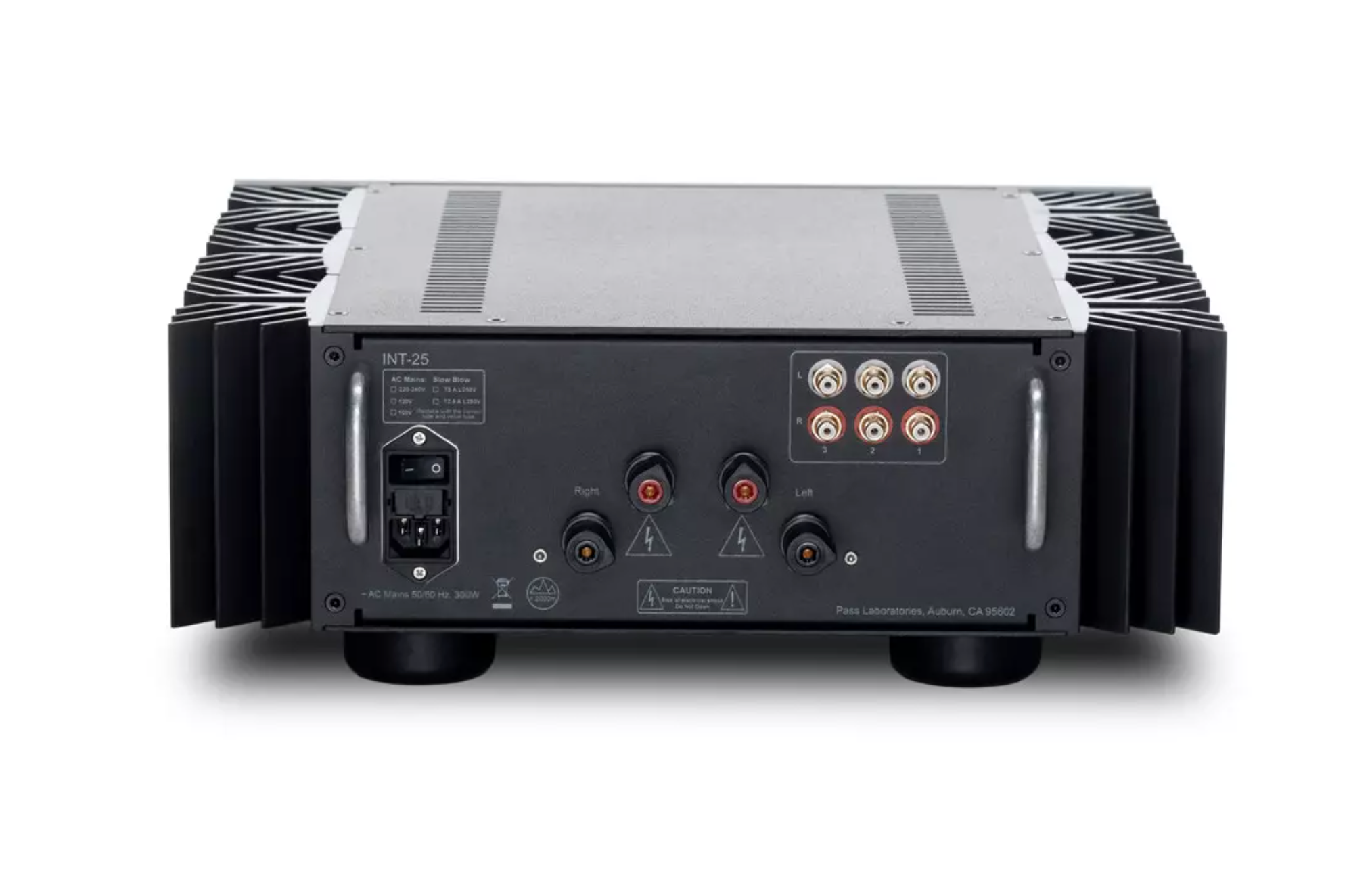 Pass Labs INT-25 Integrated Amplifier, back of unit