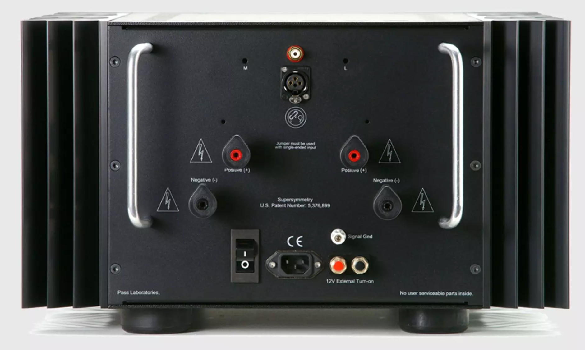 Pass Labs X600.8 Monoblock Amplifier, back of unit