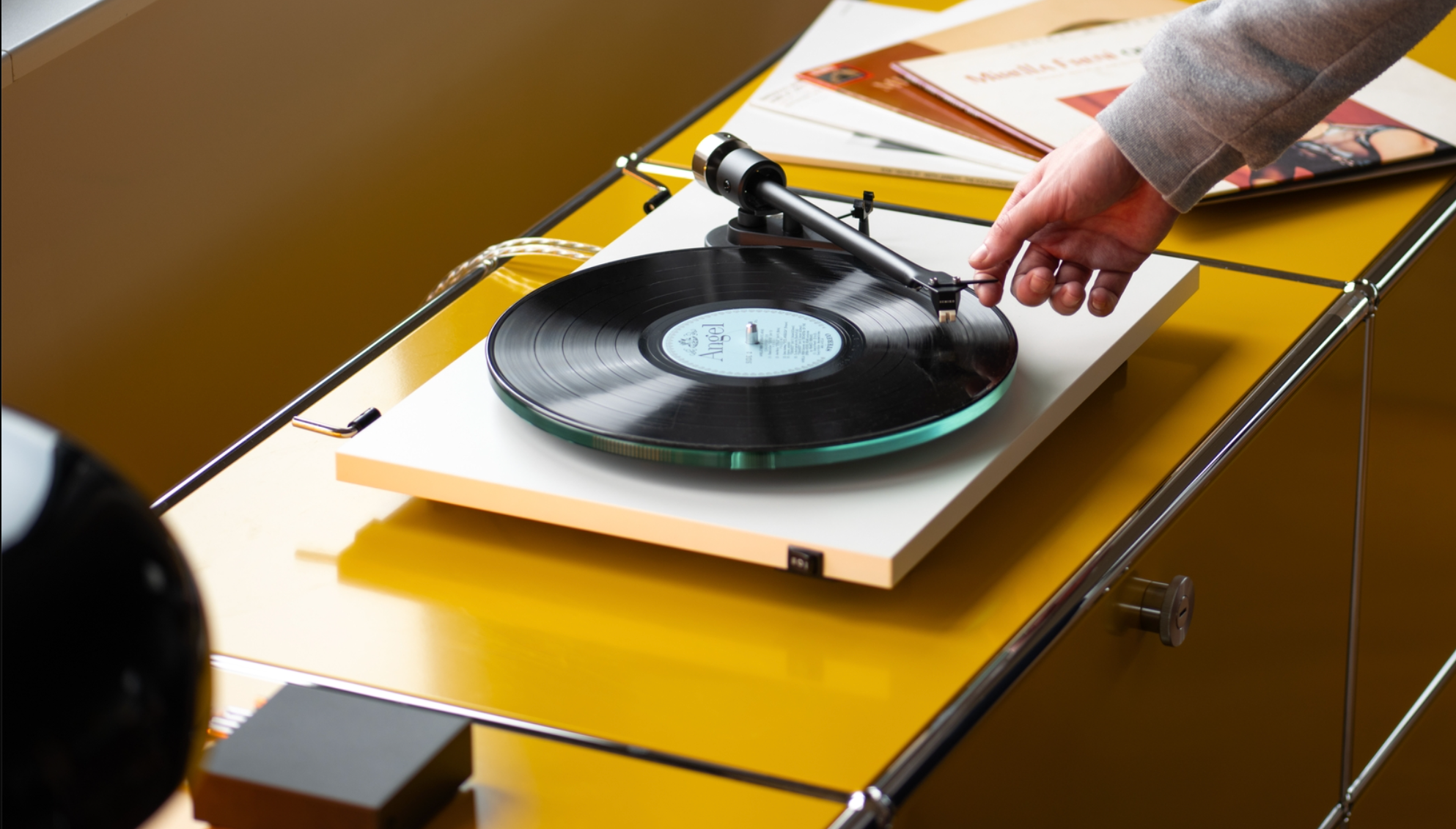 ProJect Audio T2 Super Phono Turntable with Ortofon 2M Red Cartridge in room
