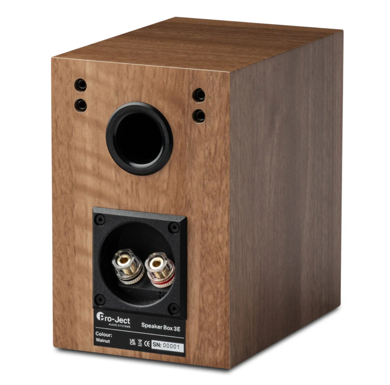 ProJect Speaker Box 3 E Bookshelf Speaker in Walnut, back
