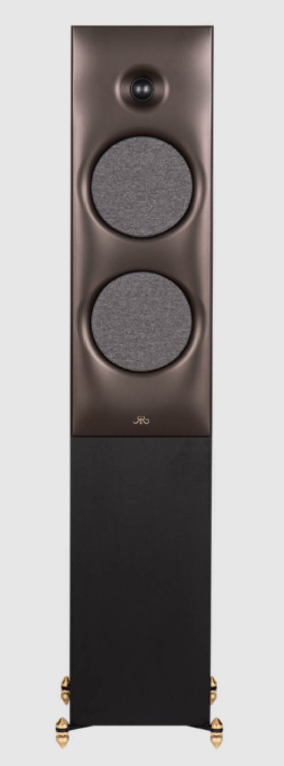 Revival Audio SPRINT 4 Floorstanding Speakers, in Matt Black. Image shows individual speaker, front with grille.