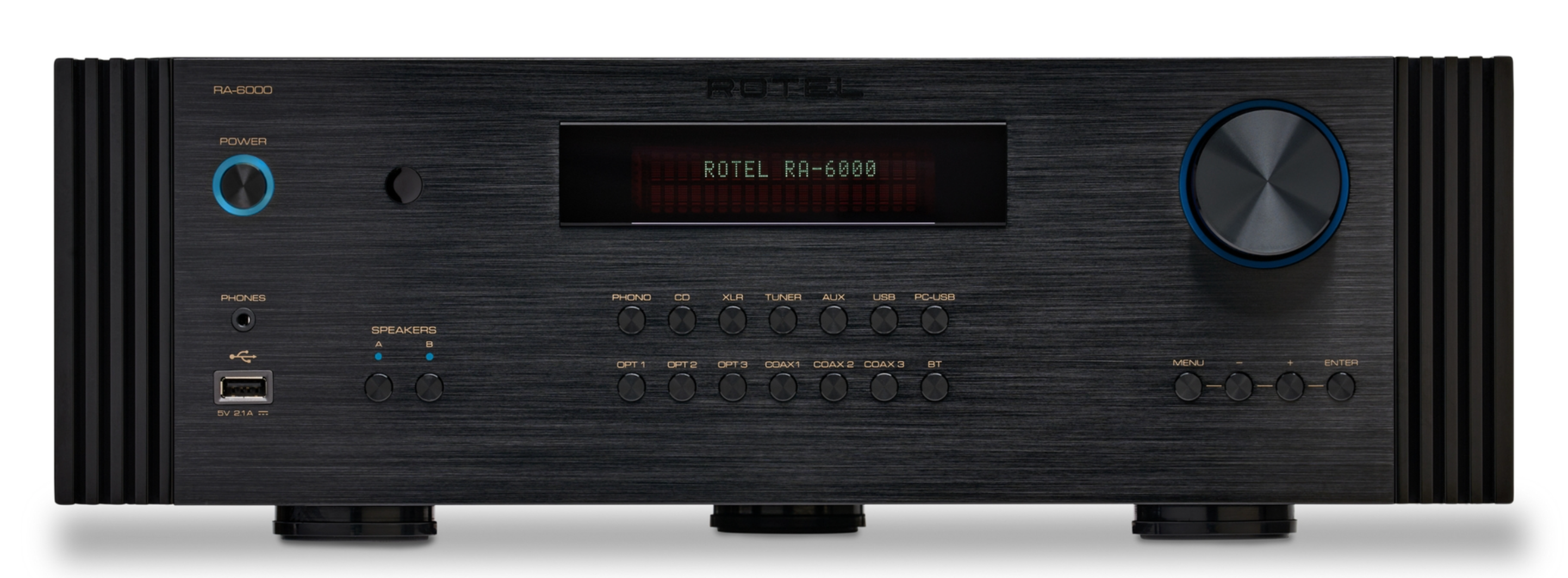 Rotel Diamond Series RA-6000 Integrated Amplifier. Black front