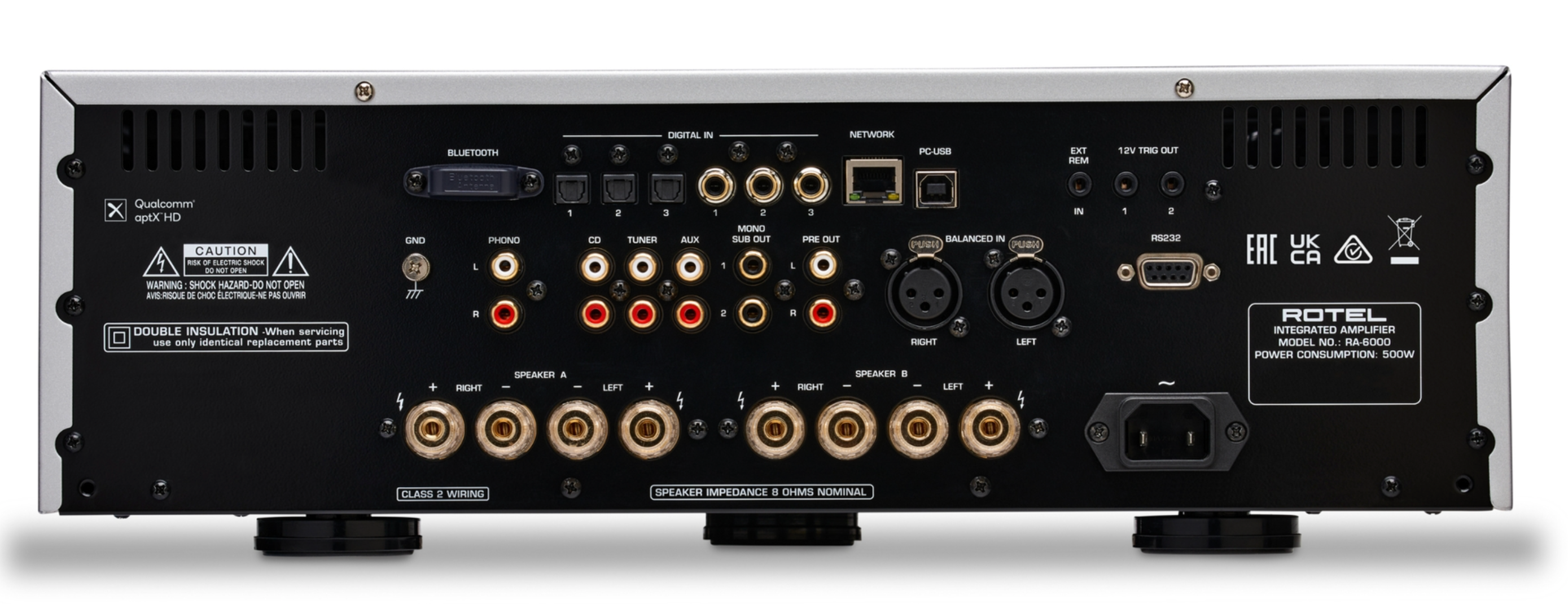 Rotel Diamond Series RA-6000 Integrated Amplifier. Rear silver image
