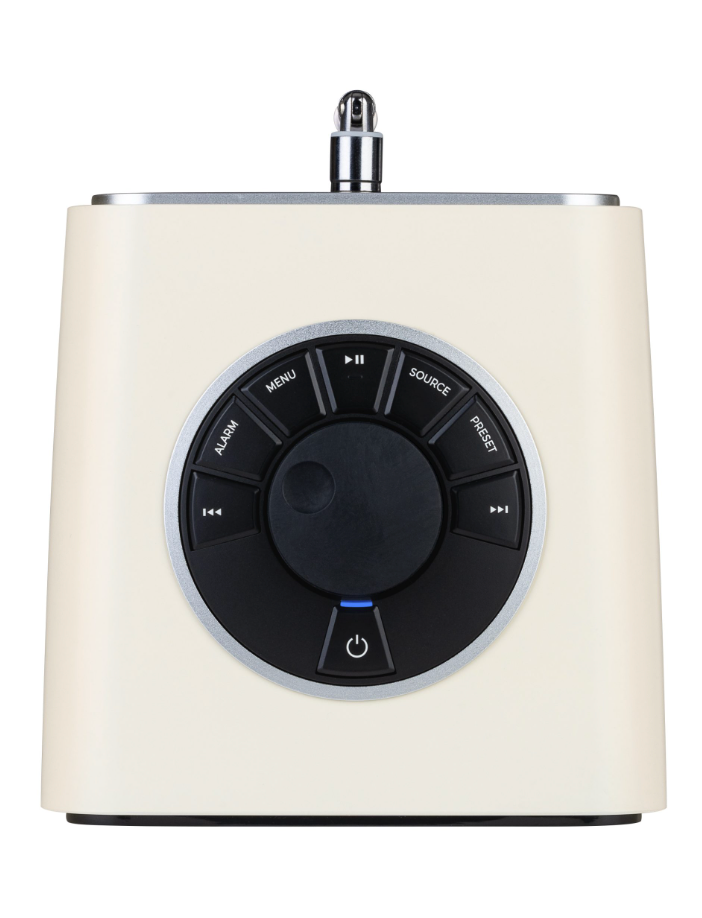 Ruark Audio R1S Smart Radio in Light Cream view of top