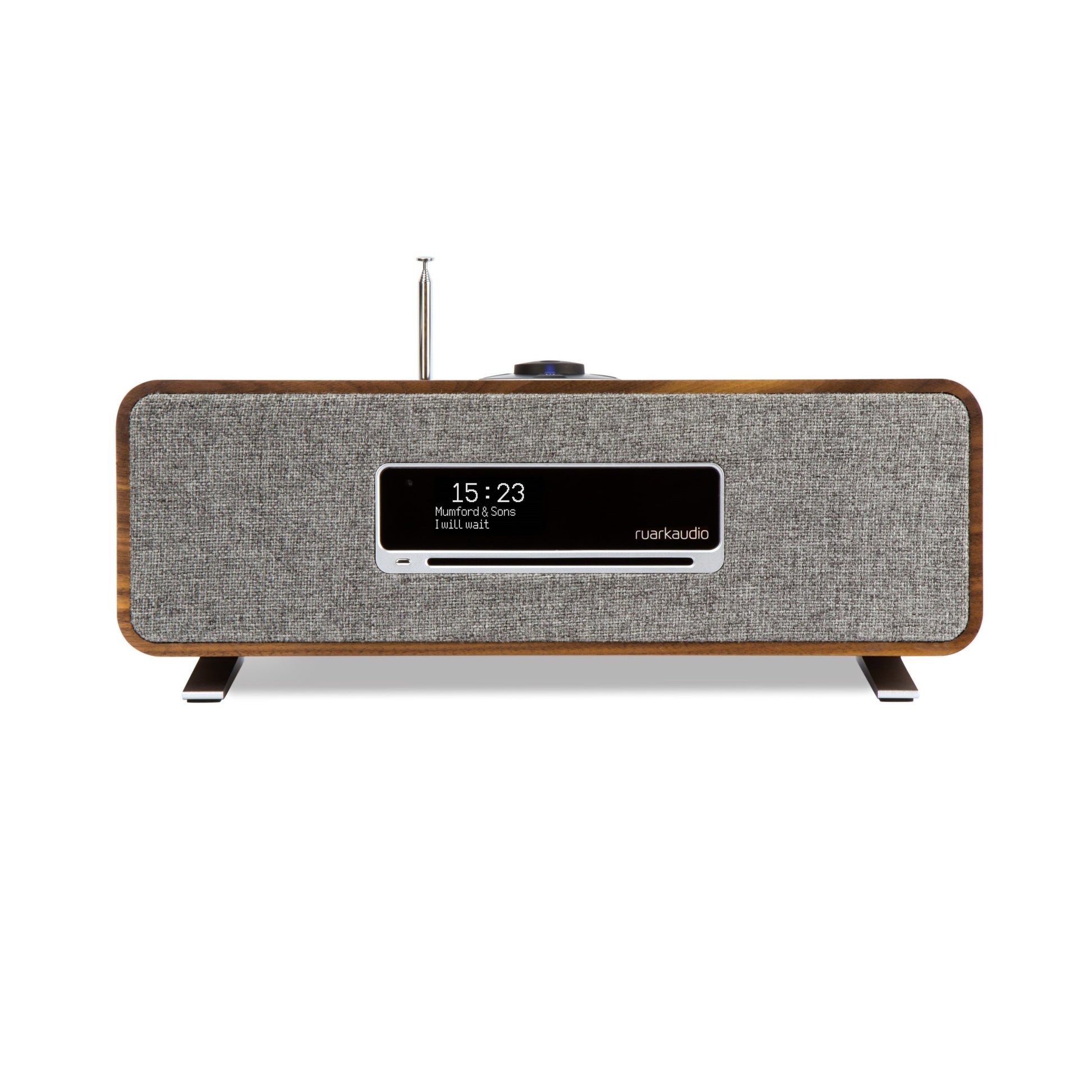 The Ruark Audio R3S is the ultimate, versatile all-in-one system  connected music system. Walnut unit displayed here