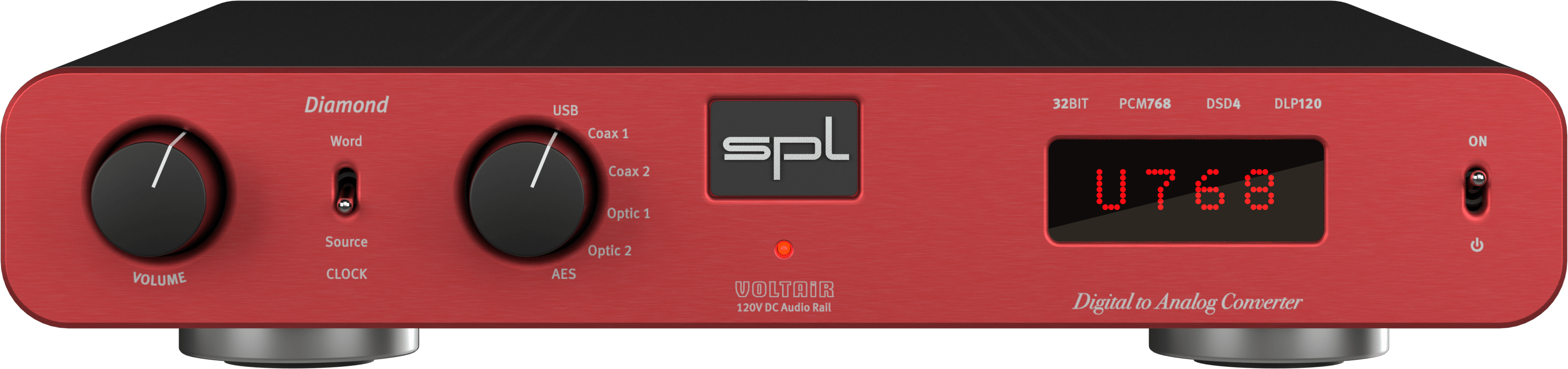 SPL Audio Diamond DAC and Preamplifier in red