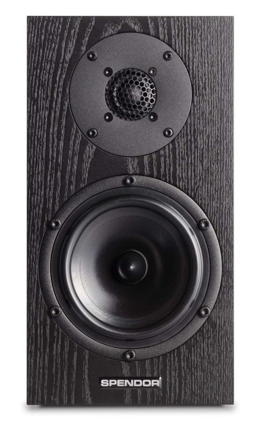 Spendor AW1 On-Wall Speakers in Black Ash, front image