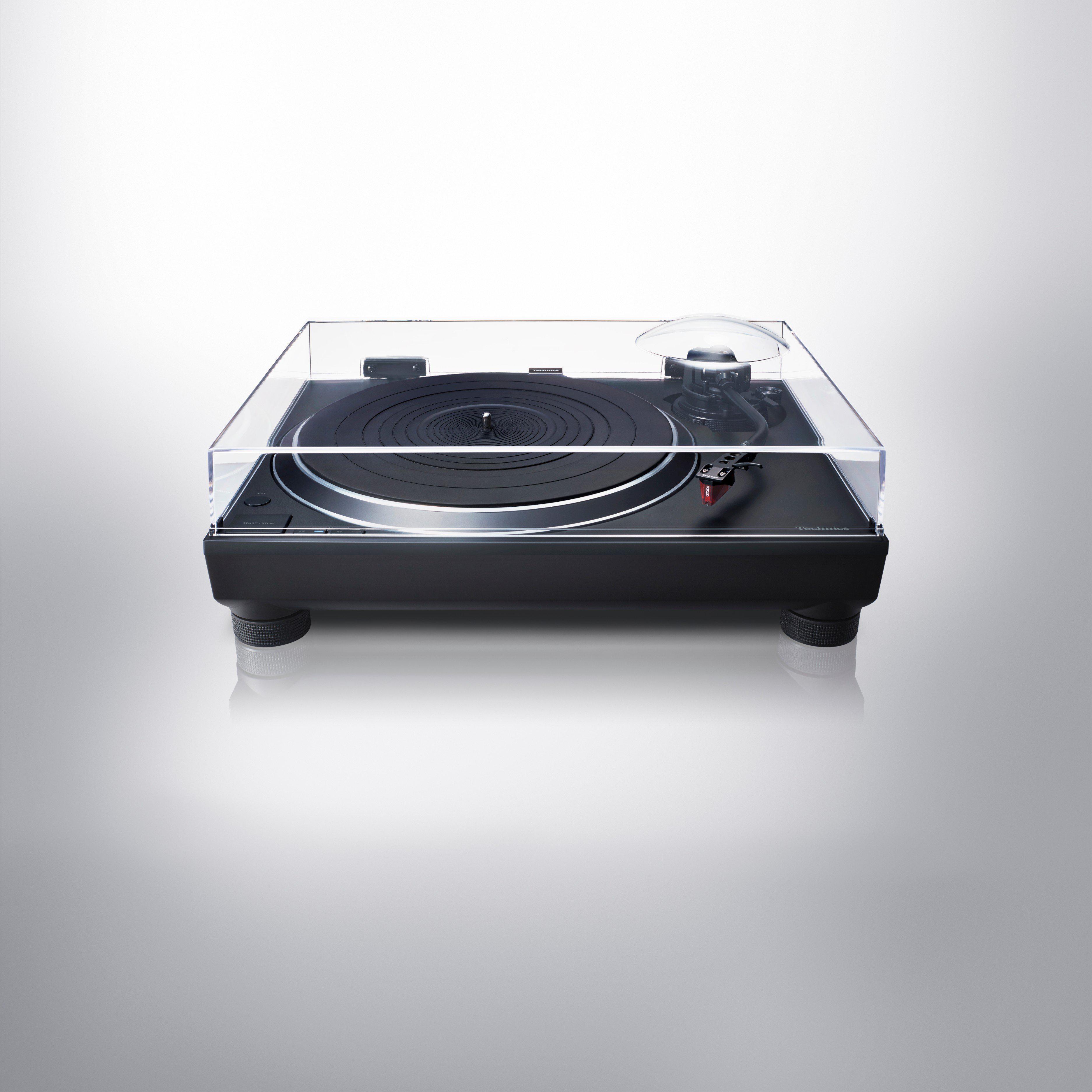 Technics Turntables Technics SL-1500CEB-S Premium Class Direct Drive Turntable Black with cover view