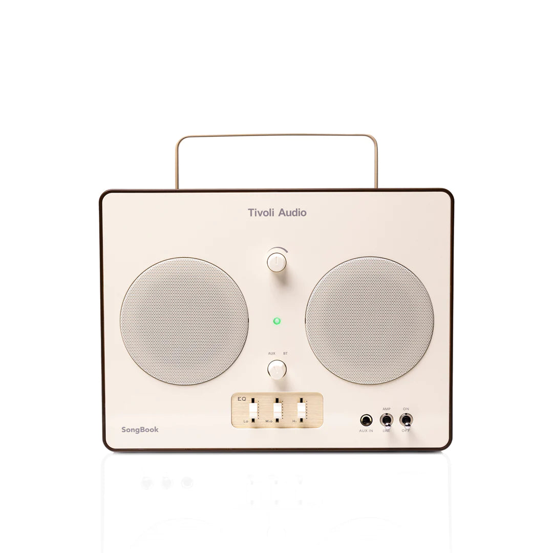 Tivoli Audio Music Songbook Portable Bluetooth Speaker in Cream/Brown, front image