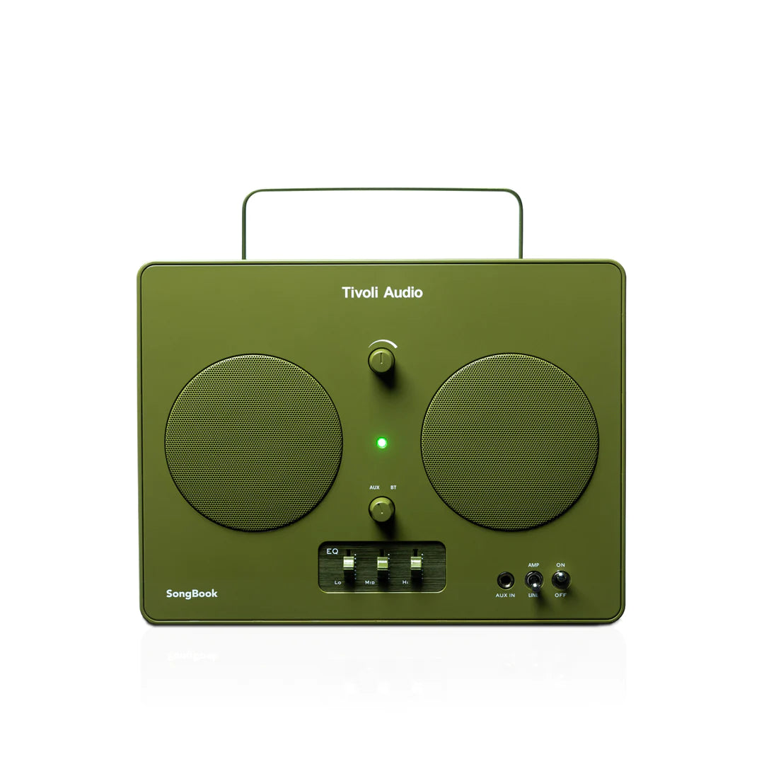 Tivoli Audio Music Songbook Portable Bluetooth Speaker in Green, front view