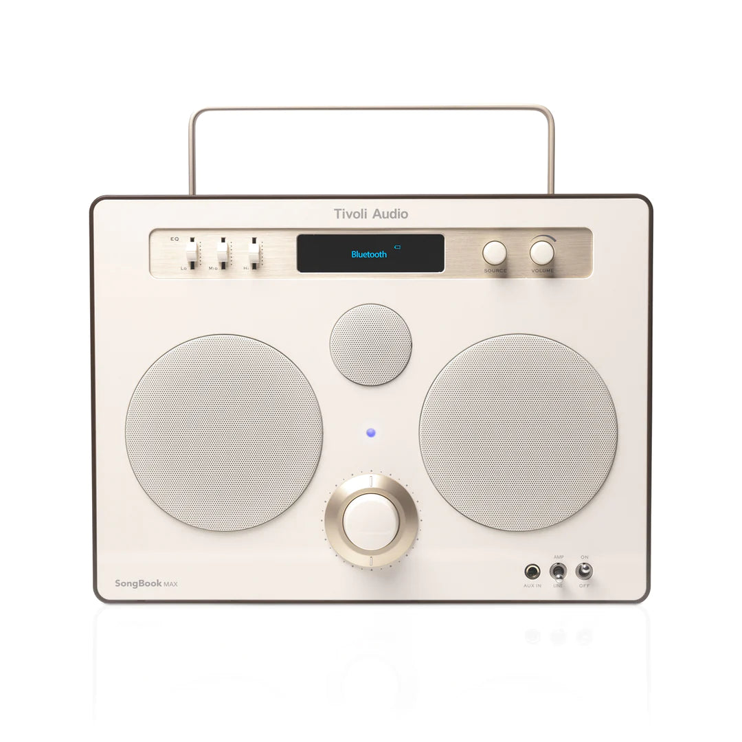 Tivoli Audio Music Songbook MAX in cream and brown, front