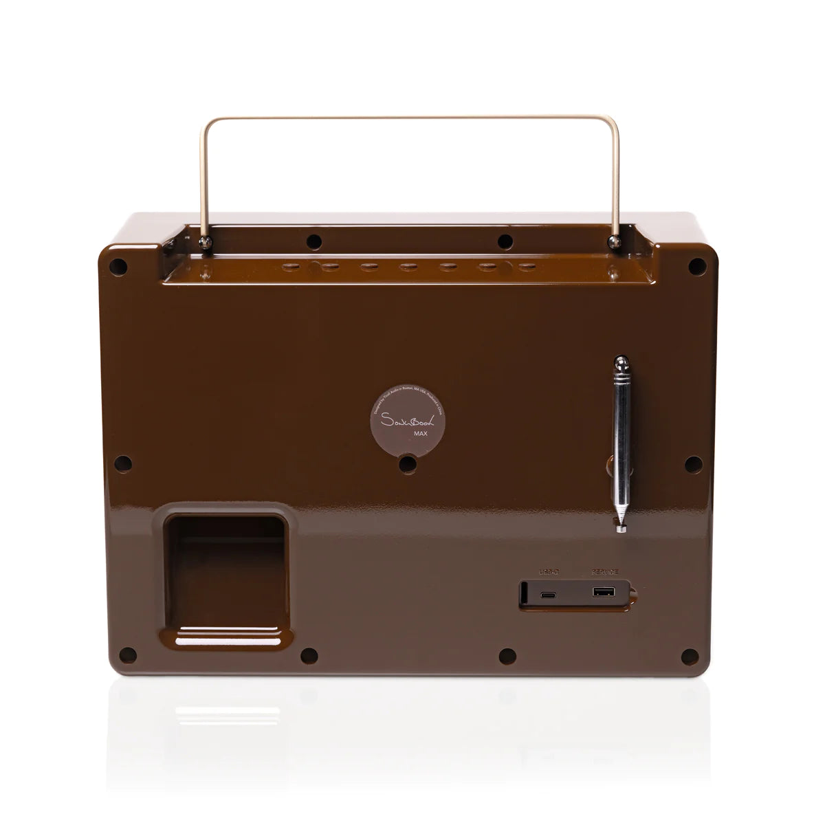 Tivoli Audio Music Songbook MAX in cream and brown, rear of unit