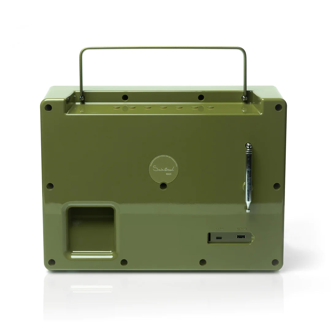 Tivoli Audio Music Songbook MAX in green, rear of unit