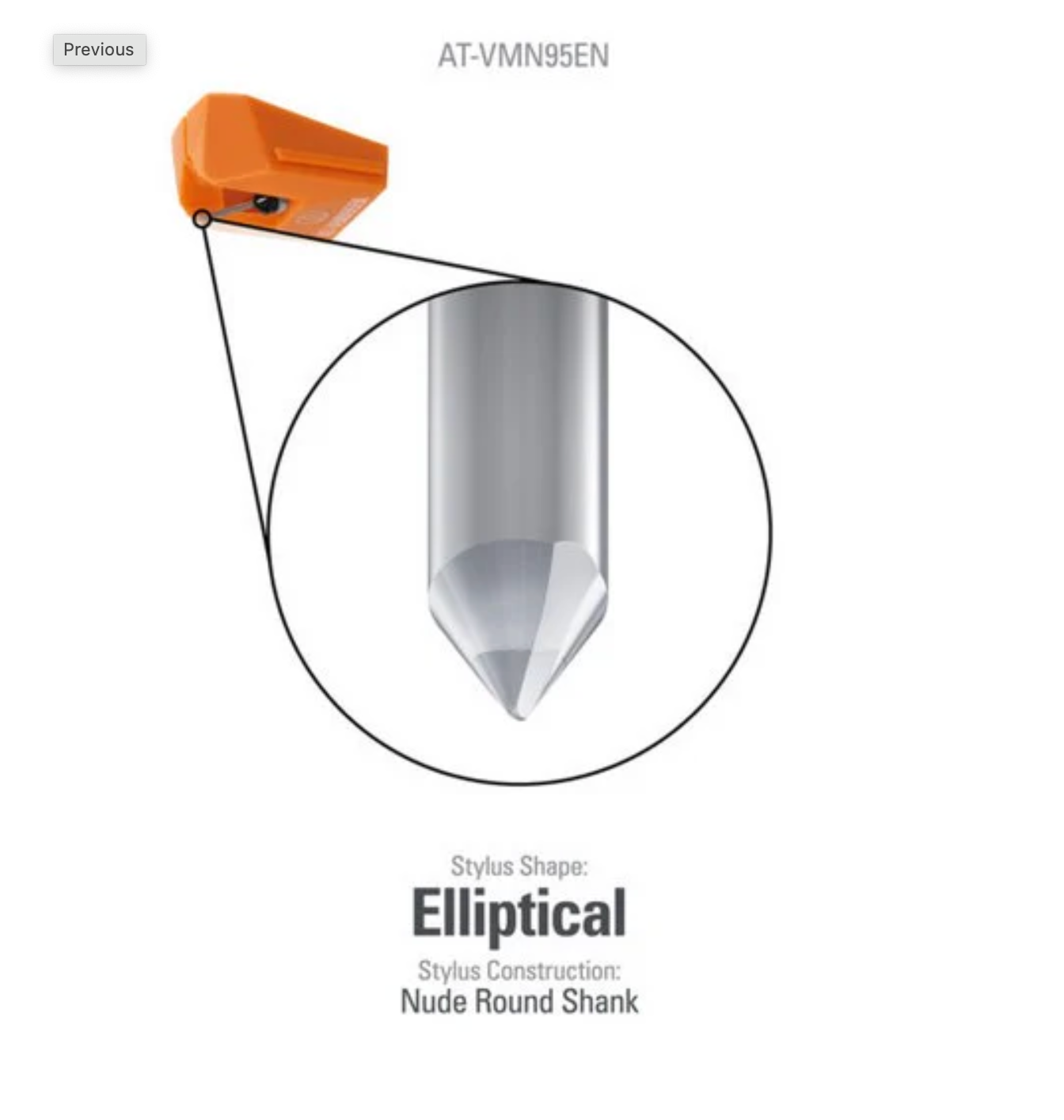 Audio Technica VMN95EN Replacement Stylus, closeup