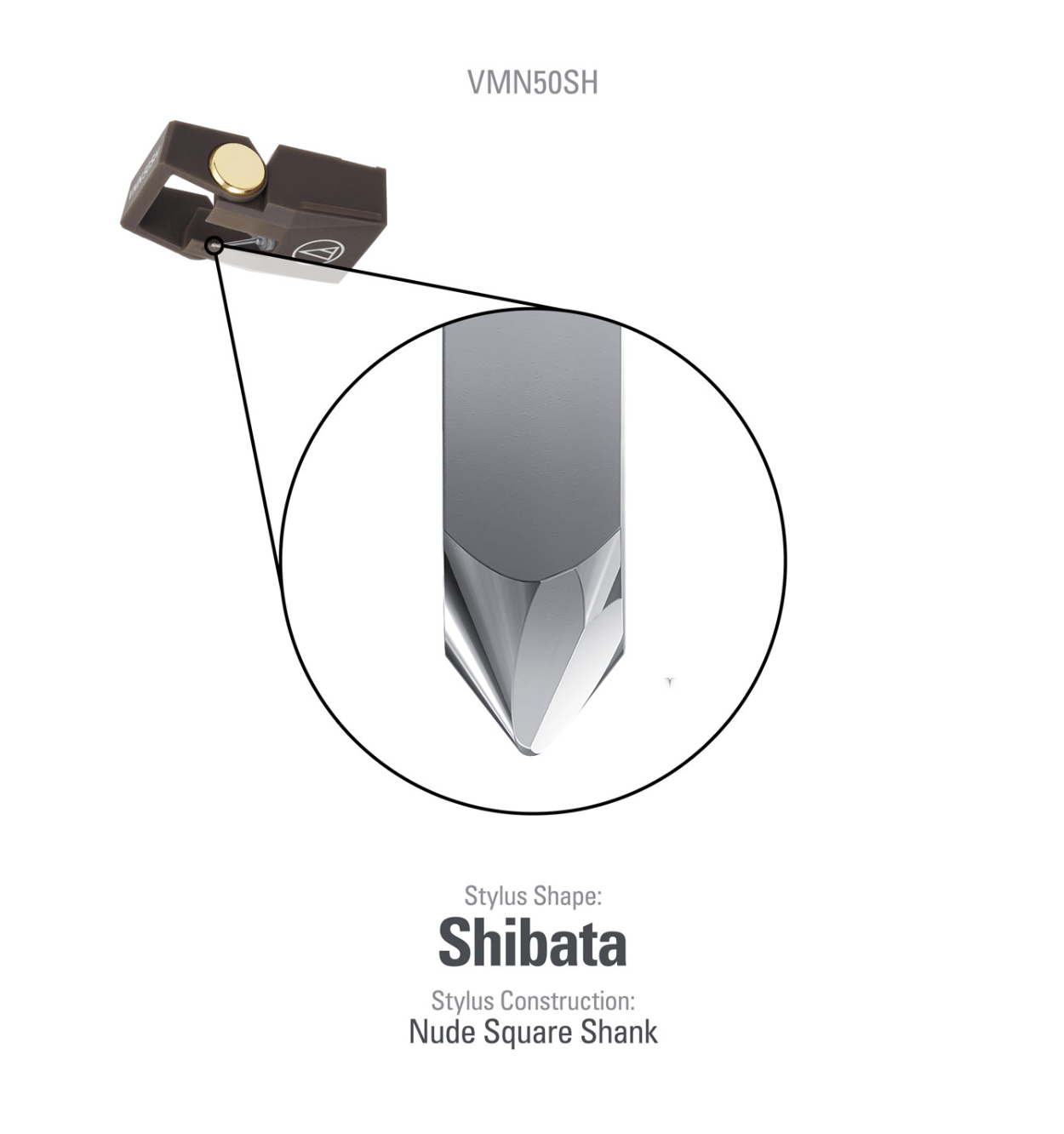 Audio-Technica Styli Audio Technica VMN50SH Shibata Replacement Stylus