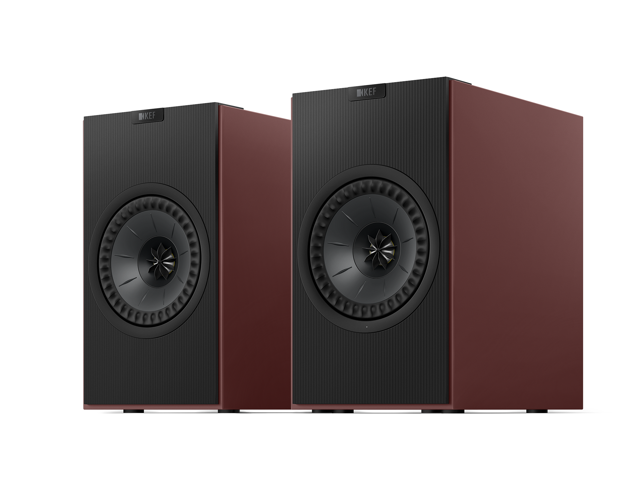 KEF Coda W Active Speakers in Vintage Burgundy, pair