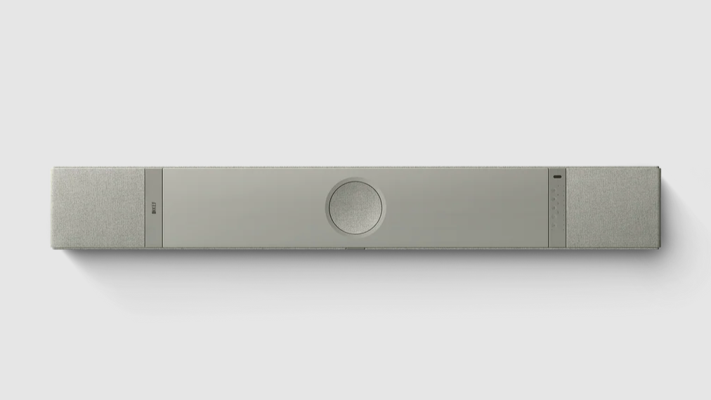 KEF XIO Soundbar in Storm Grey, top