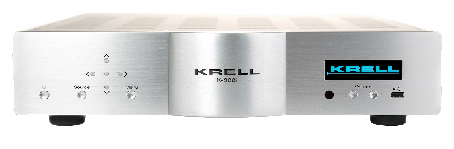KRELL K-300i Integrated Stereo Amplifier in Silver. Front of unit