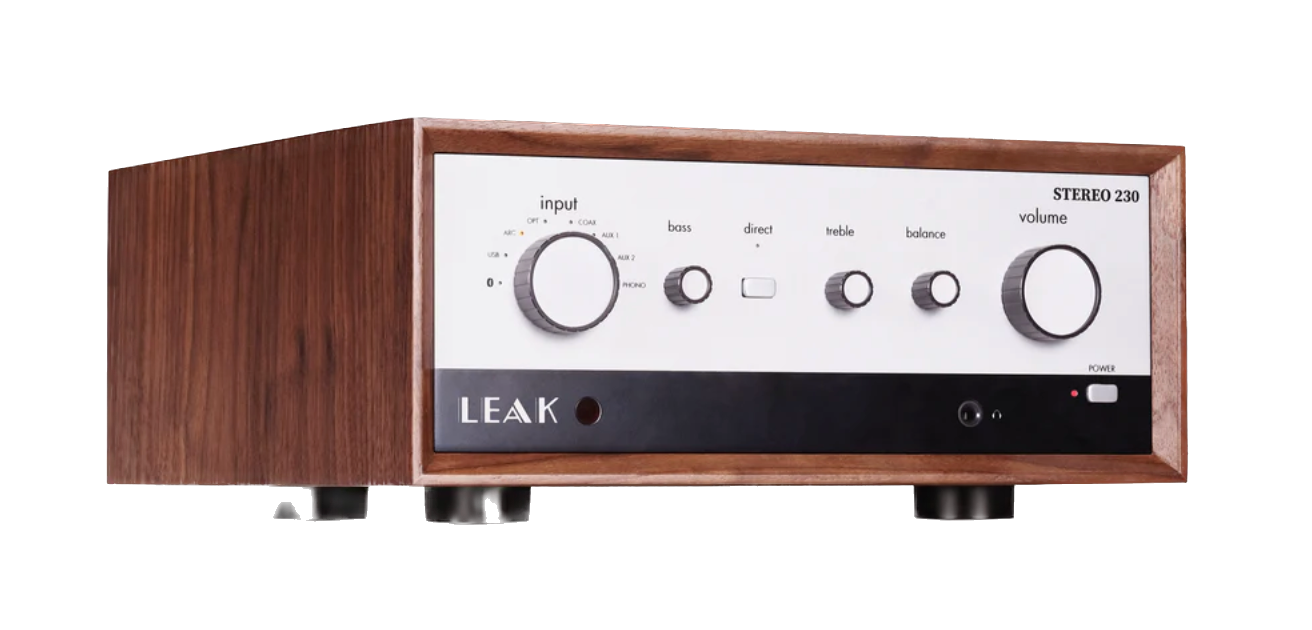 LEAK Audio Stereo 230 Integrated Amplifier, angled to the right