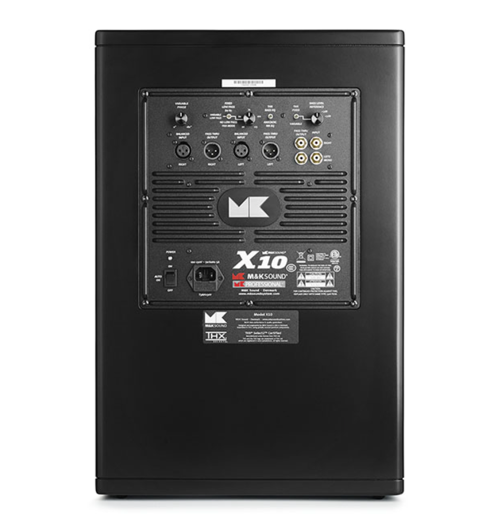 M & K Sound X10 Subwoofer, back
